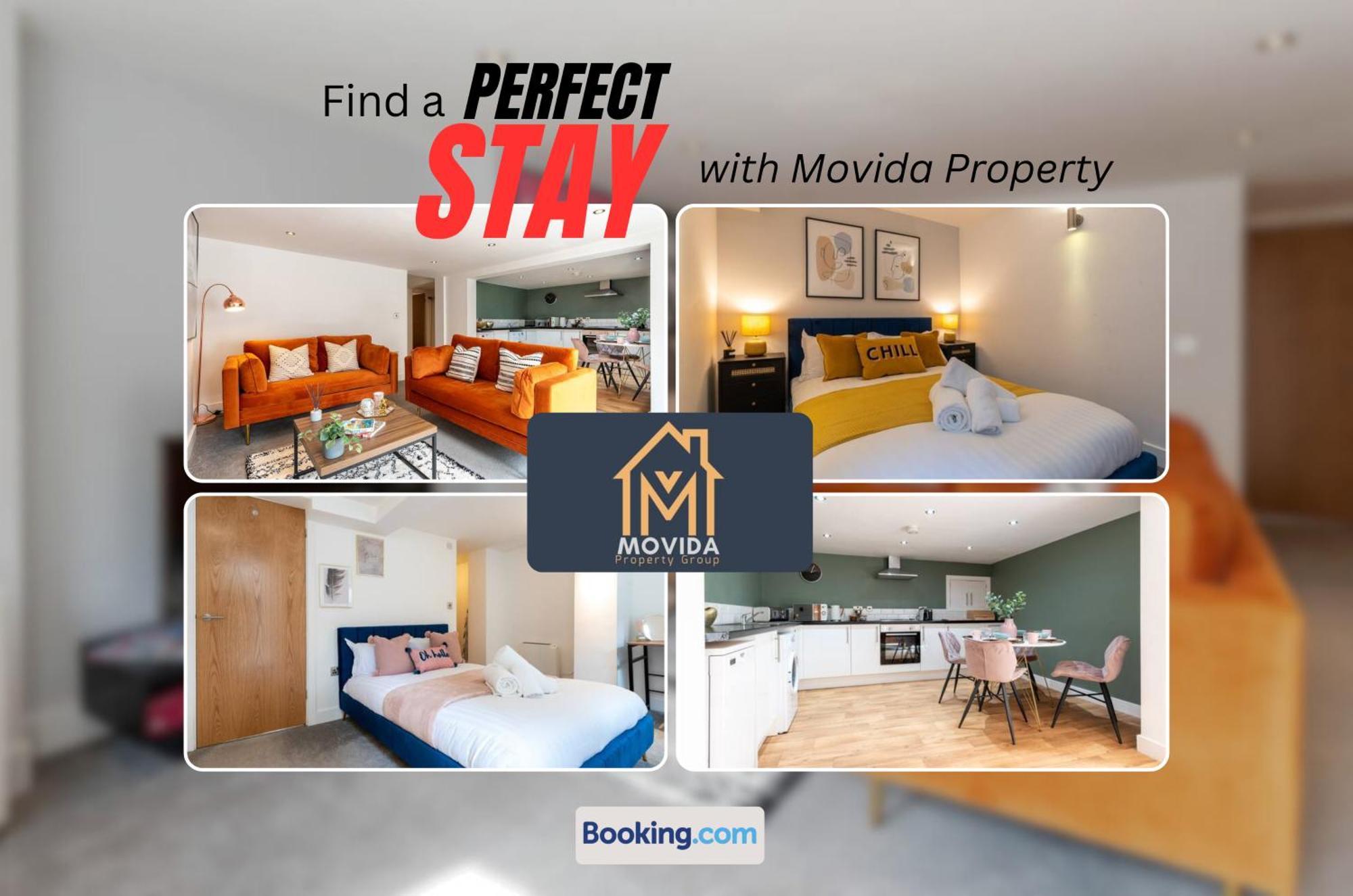Stylish Two Bed Town Centre Apartment By Movida Property Group Short Lets & Serviced Accommodation With Parking Harrogate Exterior foto