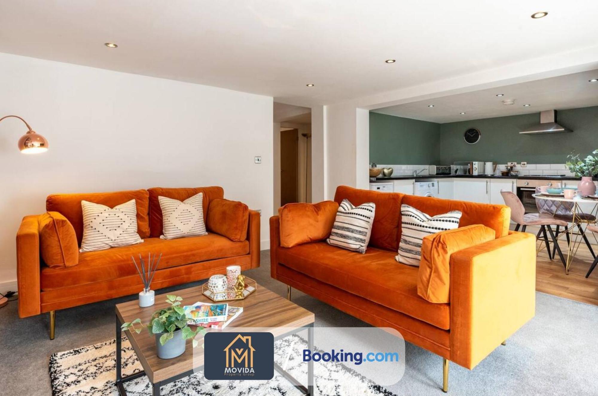 Stylish Two Bed Town Centre Apartment By Movida Property Group Short Lets & Serviced Accommodation With Parking Harrogate Exterior foto