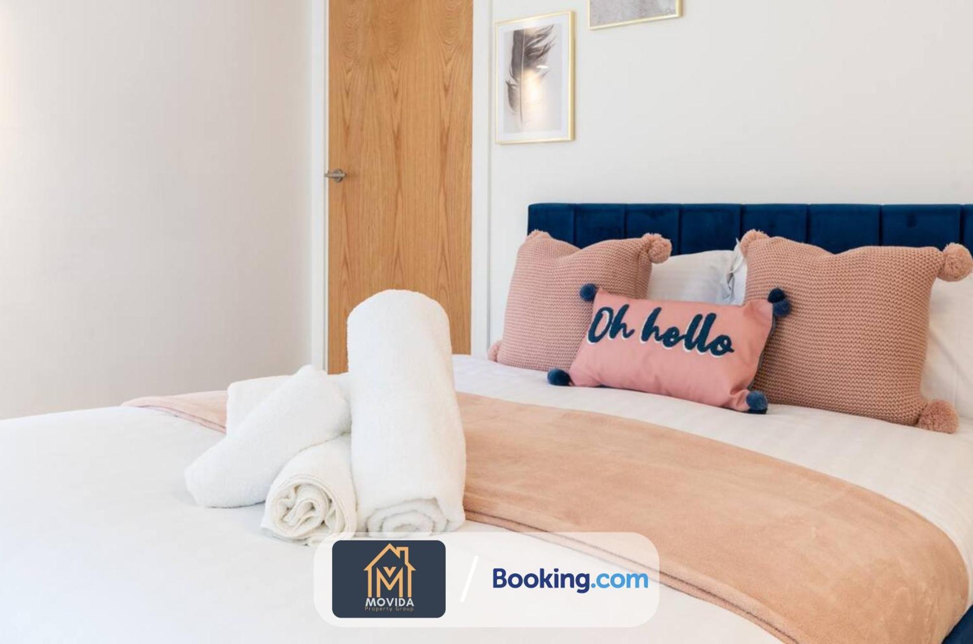 Stylish Two Bed Town Centre Apartment By Movida Property Group Short Lets & Serviced Accommodation With Parking Harrogate Exterior foto